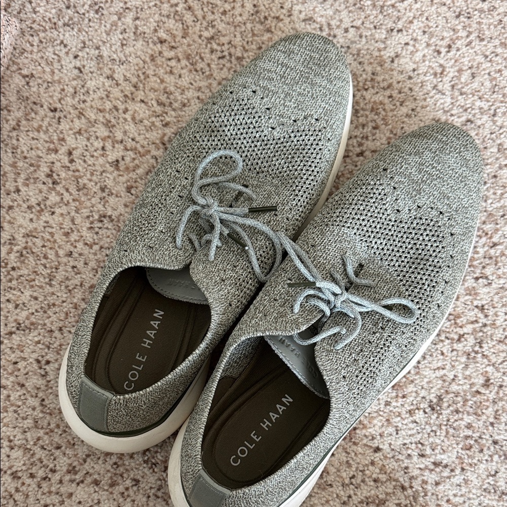 Cole Haan Men's Light Green/Gray Knit Sneakers